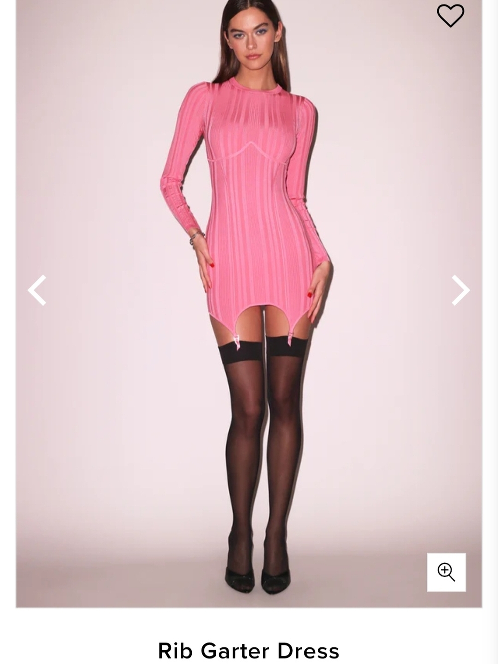 Fleur du Mal Coral Pink Ribbed Mini Dress